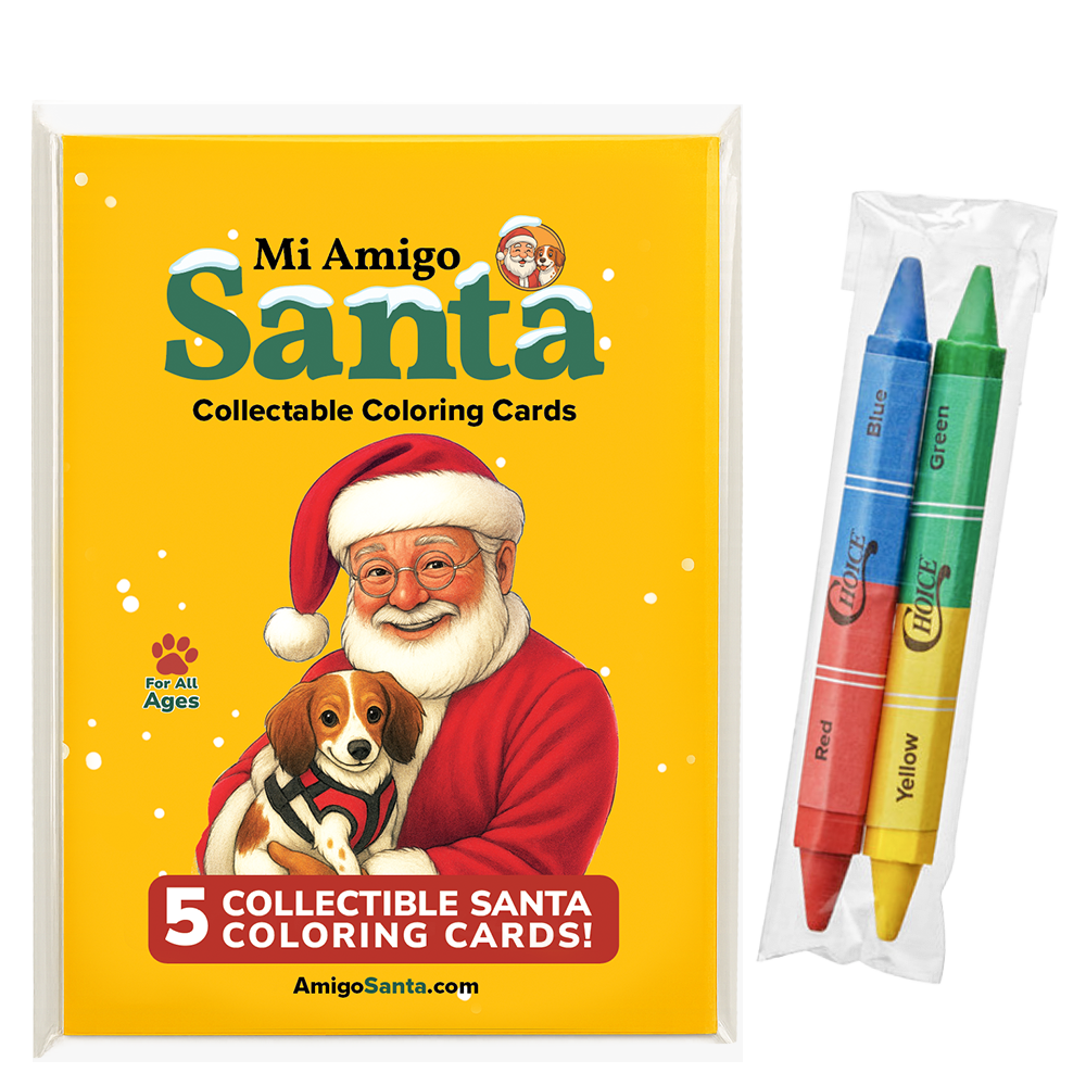 Mi Amigo Santa complete package with double-tip crayons