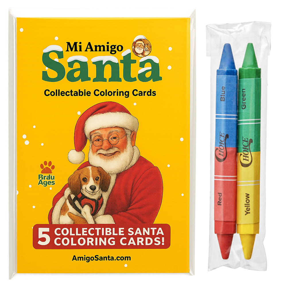 Mi Amigo Santa Coloring Card Pack